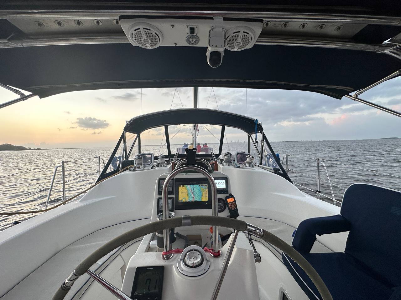 Guests at the helm