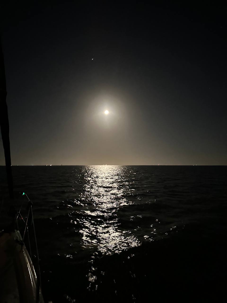 Full moon reflection on the Gulf