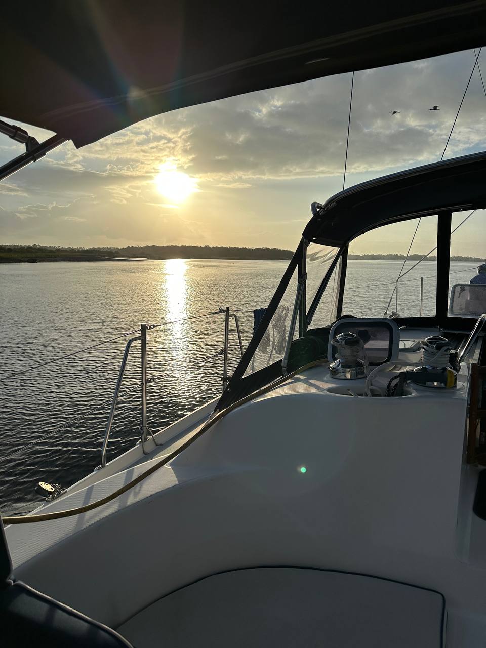 Sunset from the cockpit